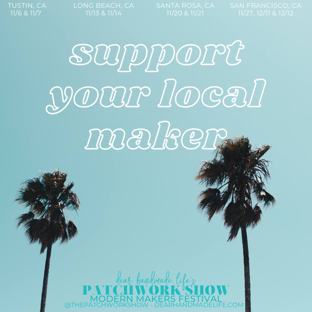 Patchwork SF Show Poster - Two palm trees and show dates at the top